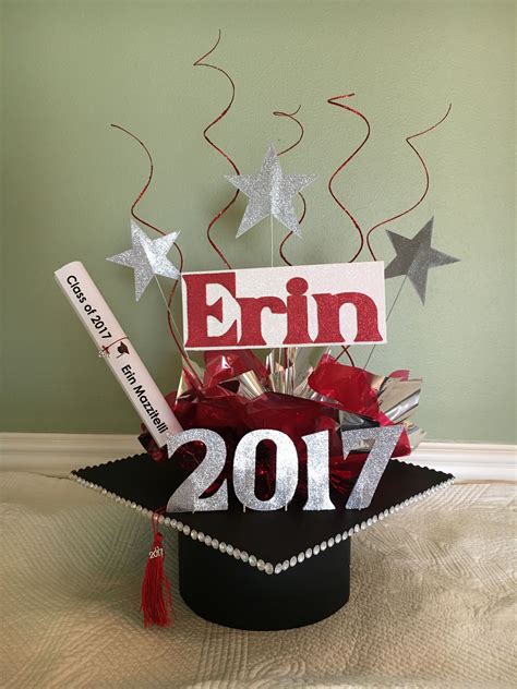 diy graduation cap centerpiece